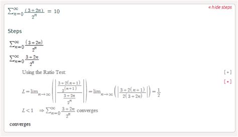 symbolab ratio test calculator